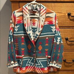 Colorful Geometric Pattern Blazer